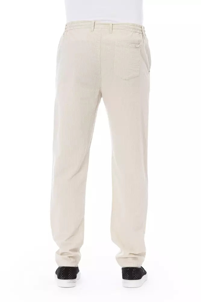 Baldinini Trend Beige Cotton Men Chino Trouser