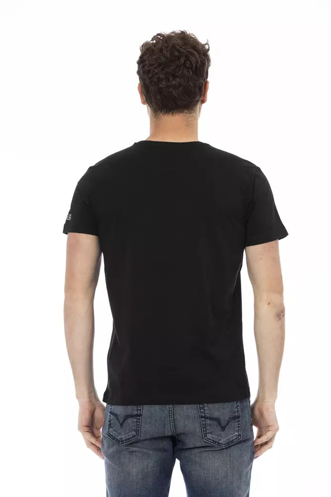 Trussardi Action "Black Cotton Men T-Shirt"