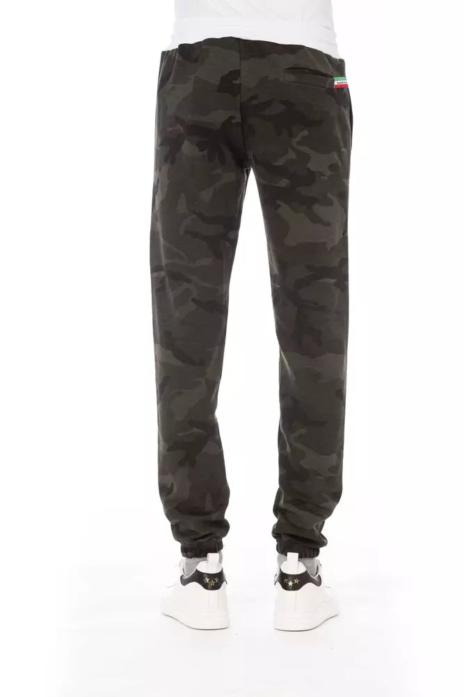Baldinini Trend Green Cotton Men's Sport Pant