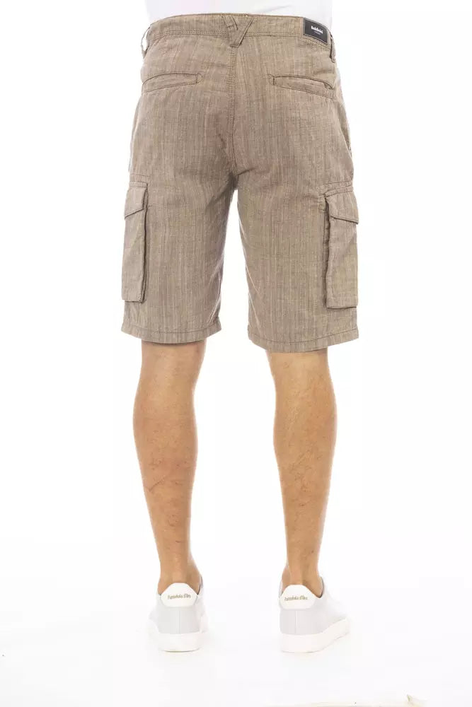 Baldinini Trend Brown Cotton Men's Cargo Short