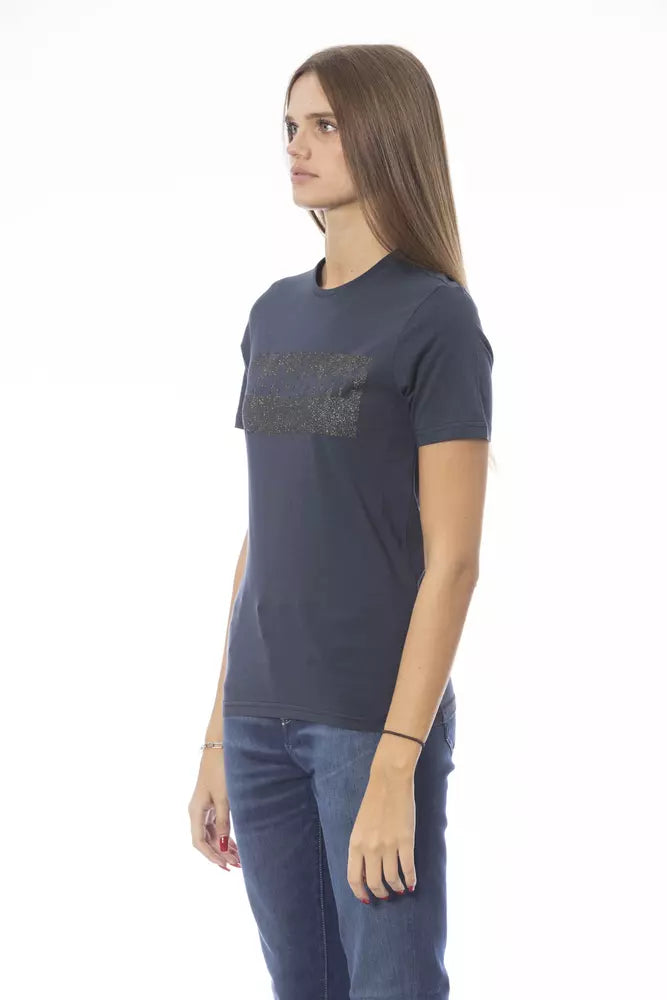 Baldinini Trend Blue Cotton Women Top