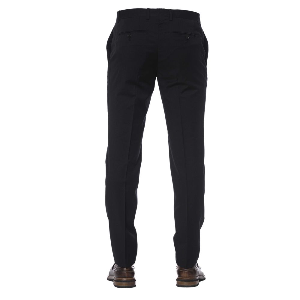Trussardi Black Virgin Wool Men's Trouser