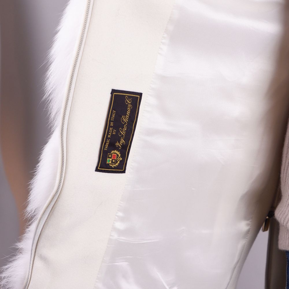 Made in Italy White Wool Women Coat