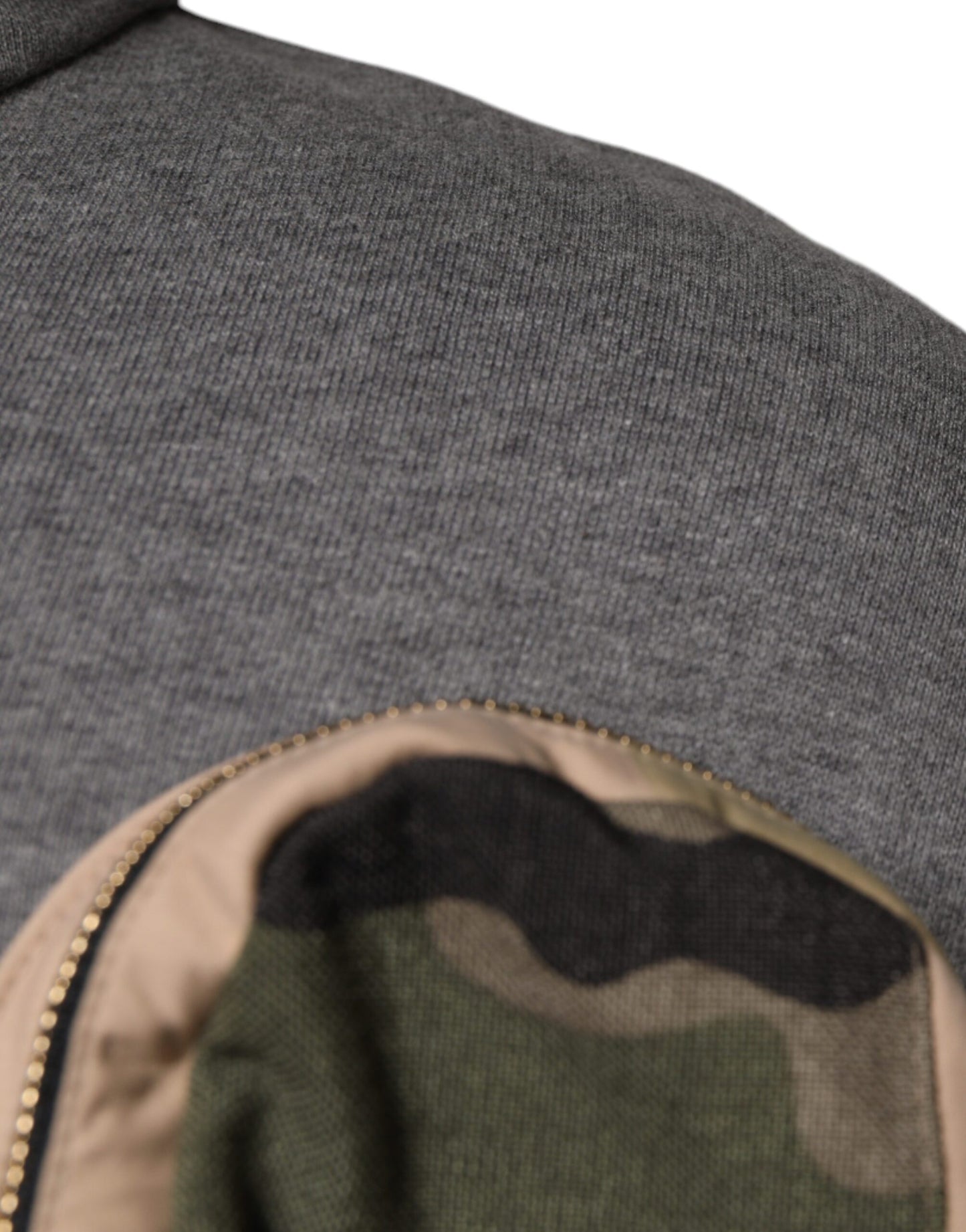 Dolce & Gabbana Gray Pocket Cotton Hooded Sweatshirt Sweater