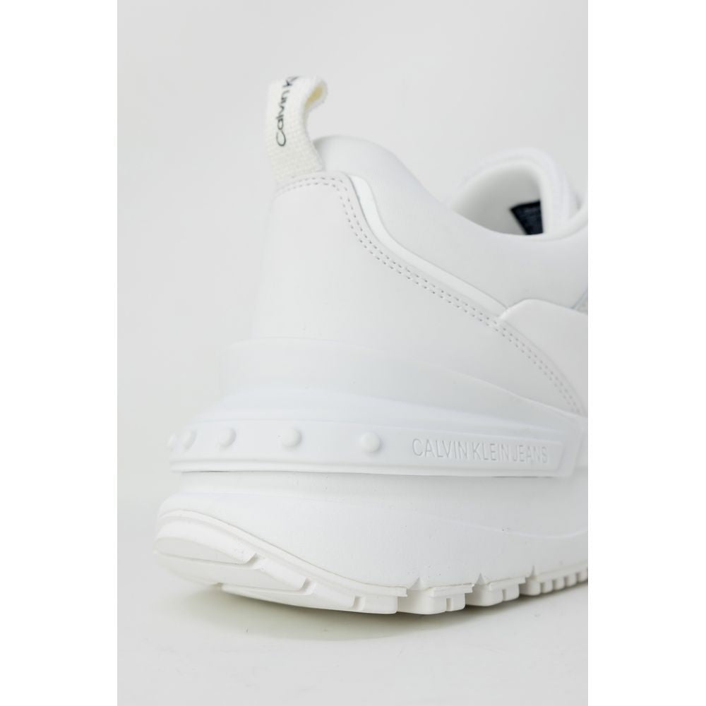 Calvin Klein Jeans White Suede Leather Sneaker