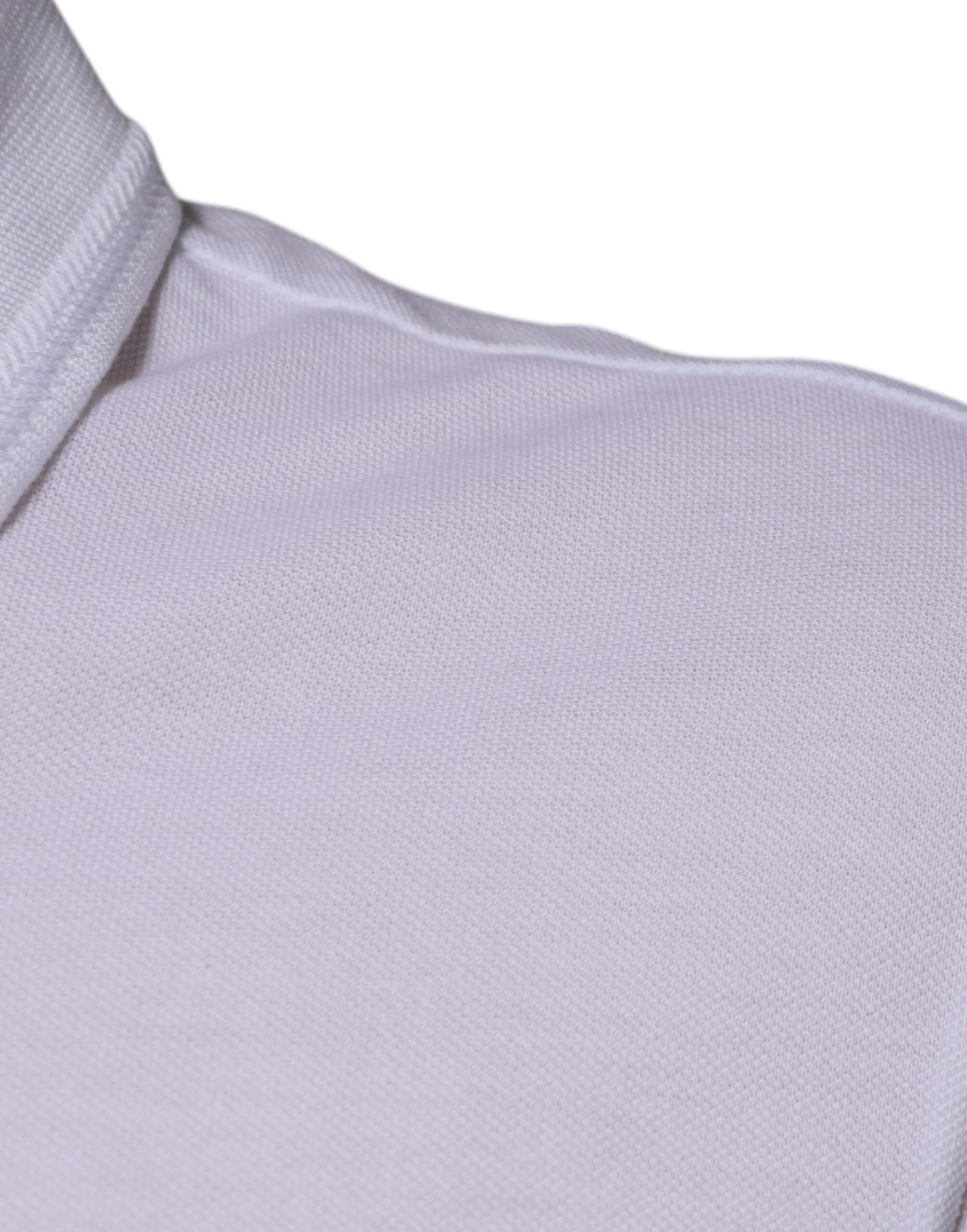 Dolce & Gabbana White Collared Short Sleeves Polo T-shirt