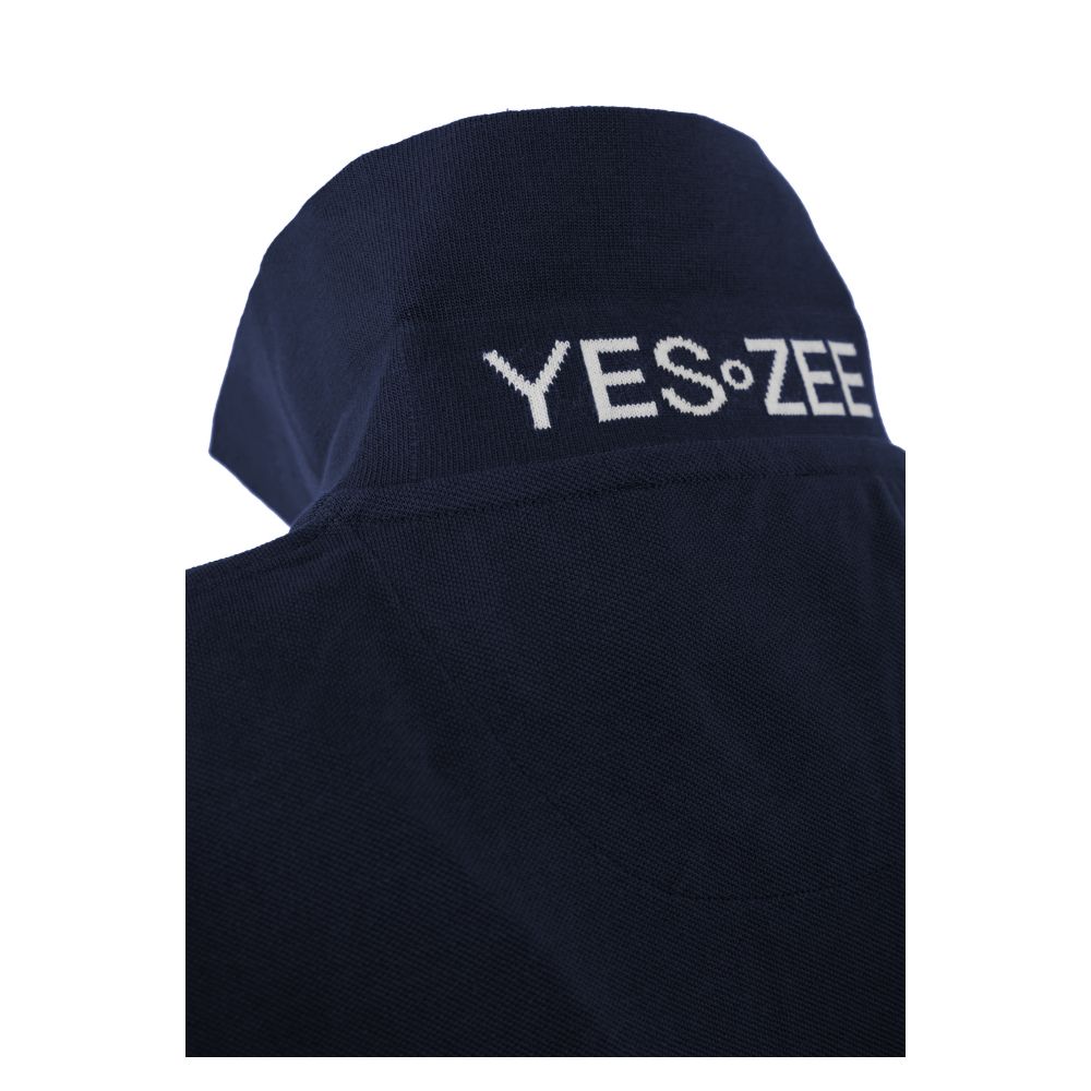 Yes Zee Blue Cotton Men's Polo Shirt