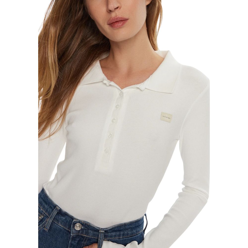 Calvin Klein Jeans White Recycled Cotton Tops & T-Shirt