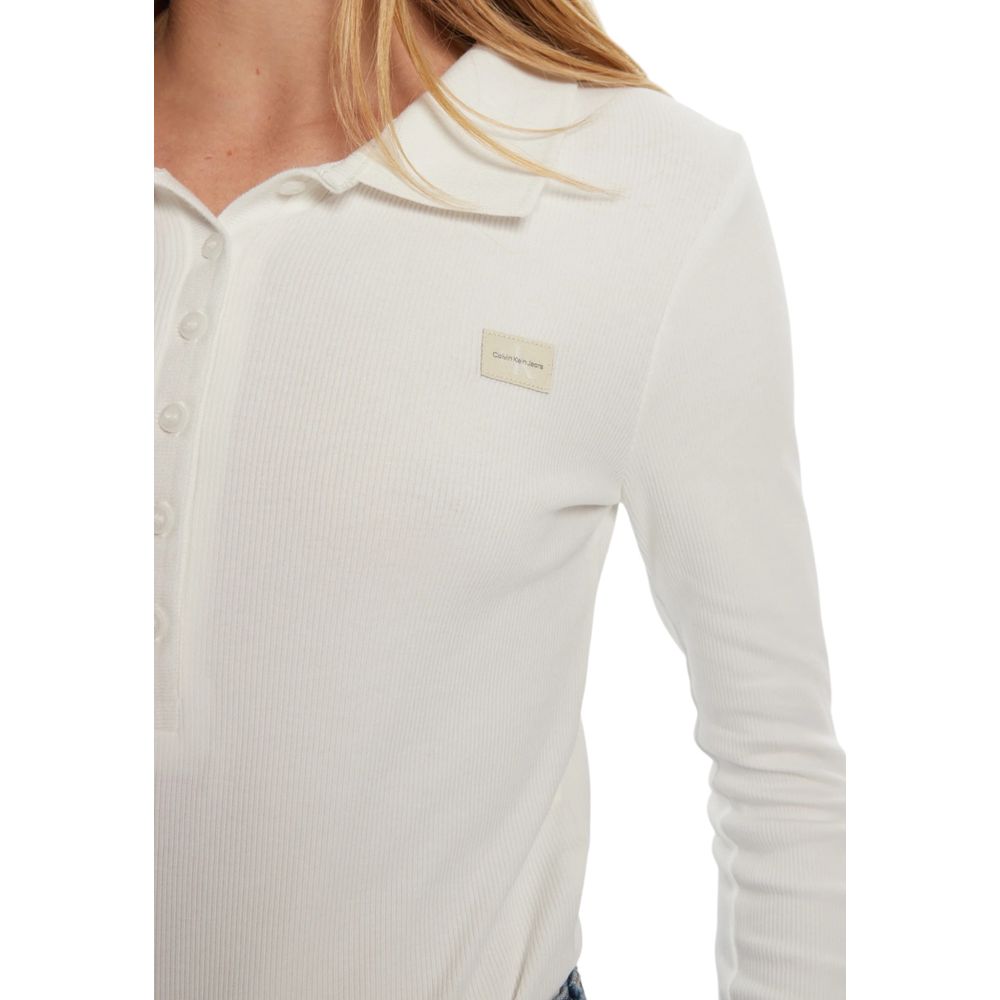 Calvin Klein Jeans White Recycled Cotton Tops & T-Shirt