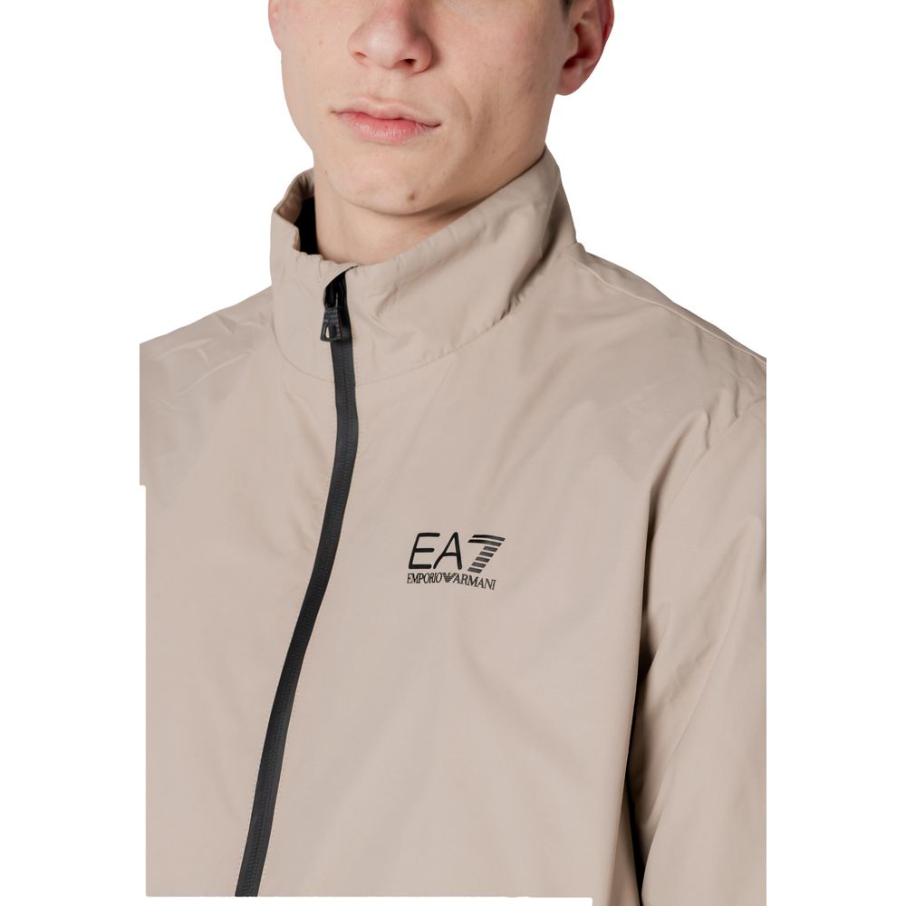 EA7 Emporio Armani Beige Polyamide Jacket