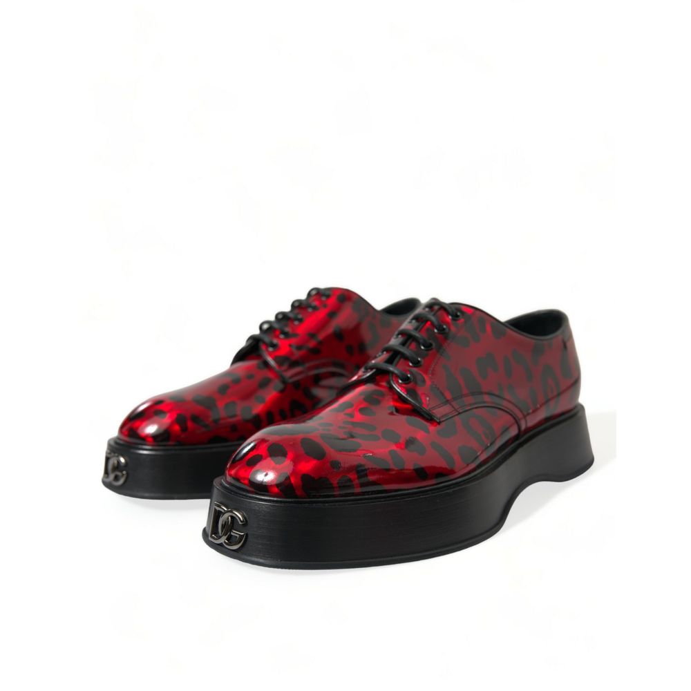Dolce & Gabbana Red Calfskin Formal