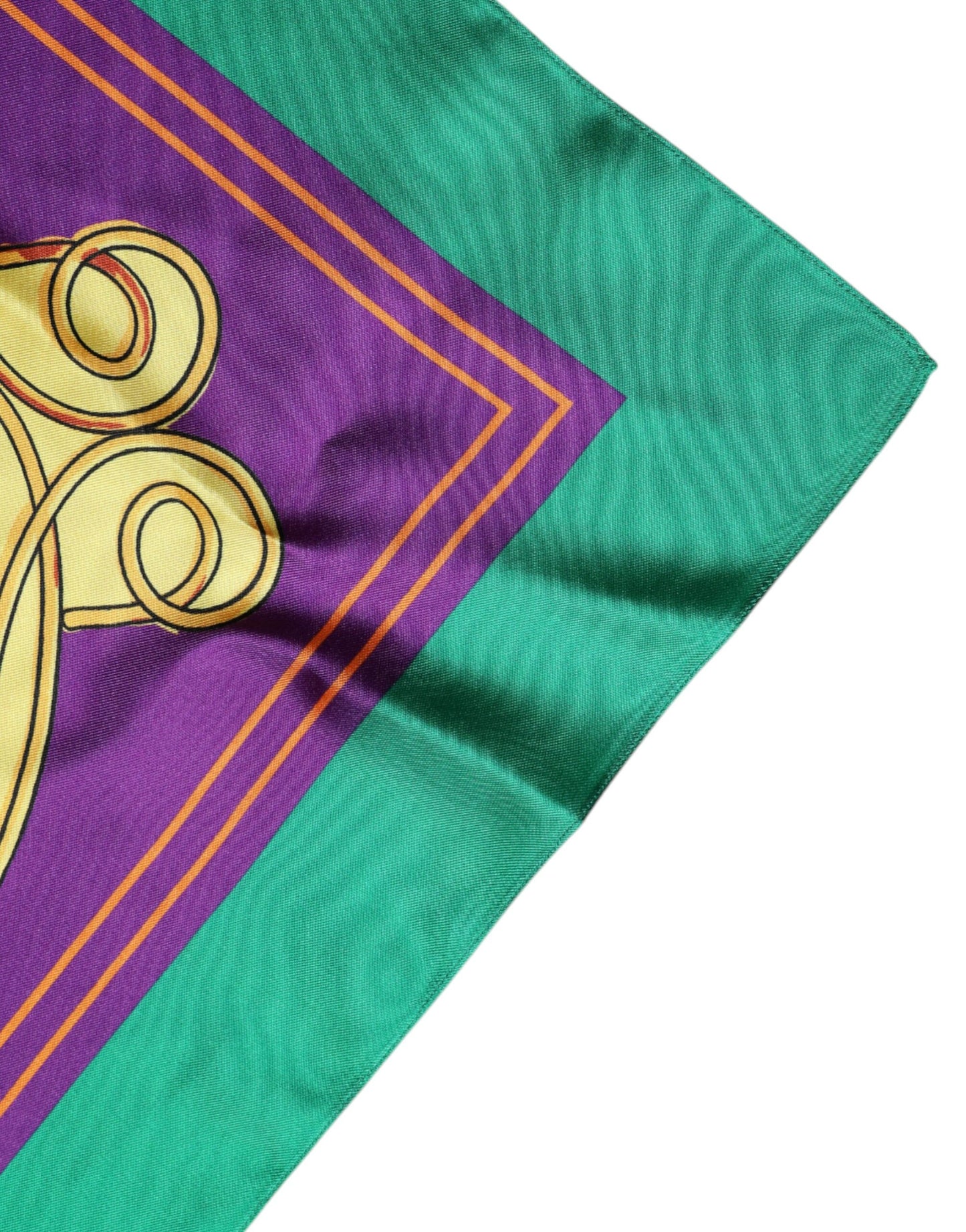 Dolce & Gabbana Multicolor Printed Silk Square Wrap Scarf