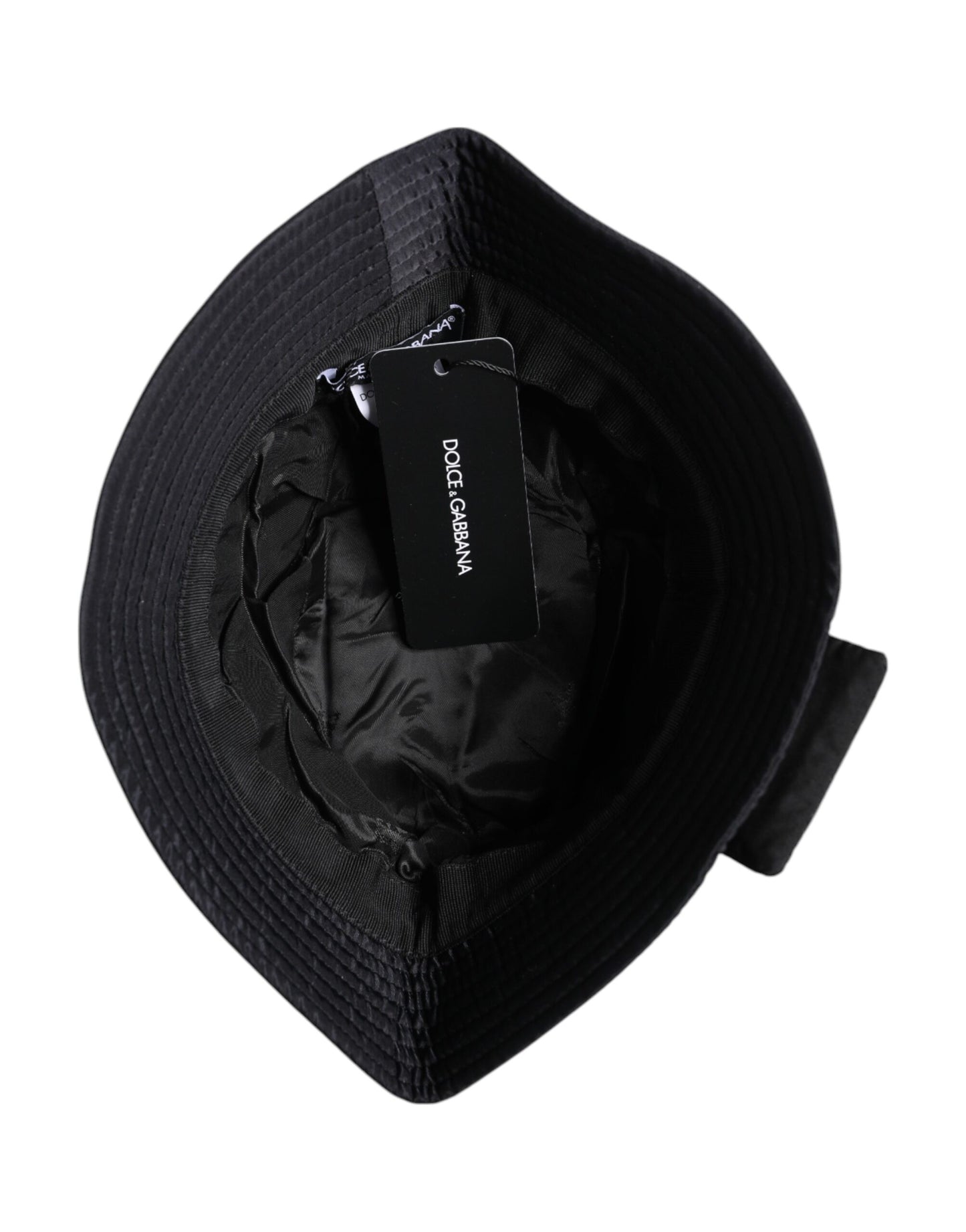 Dolce & Gabbana Black Cotton Stretch Bucket Hat