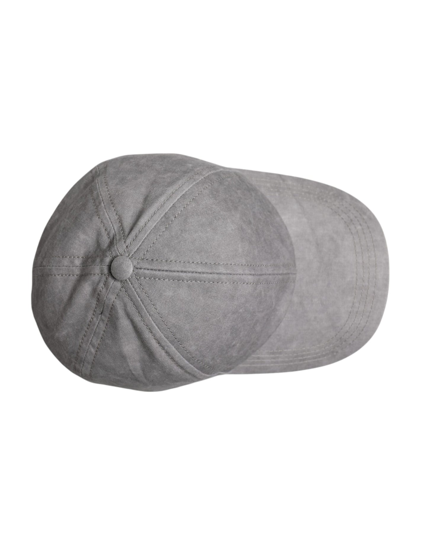 Dolce & Gabbana Gray Cotton 6 Panels Baseball Cap