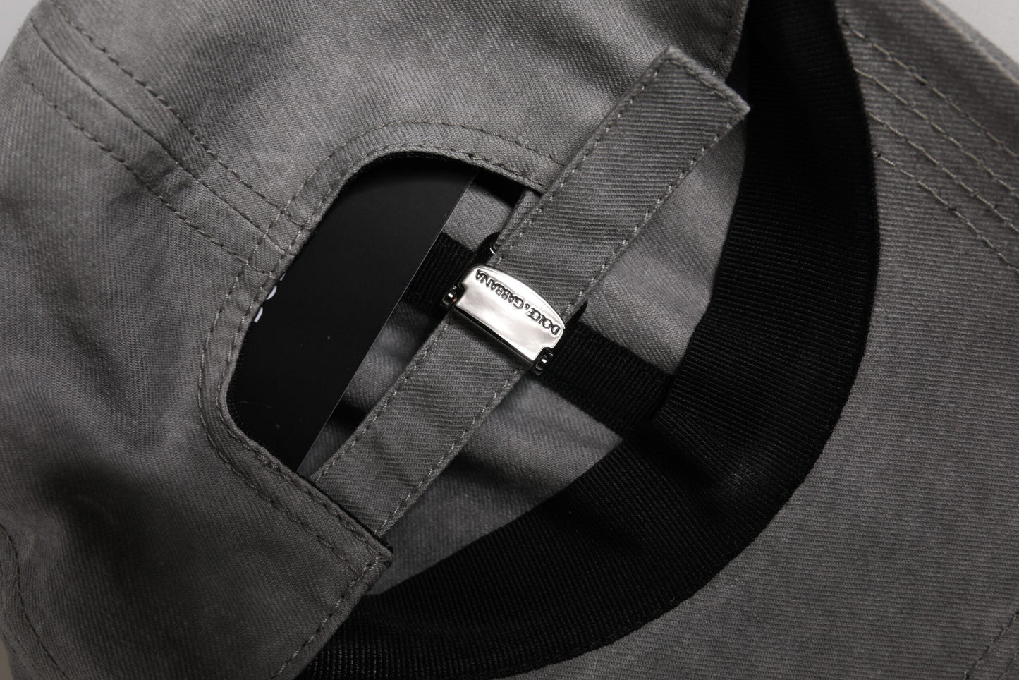 Dolce & Gabbana Gray Cotton 6 Panels Baseball Cap