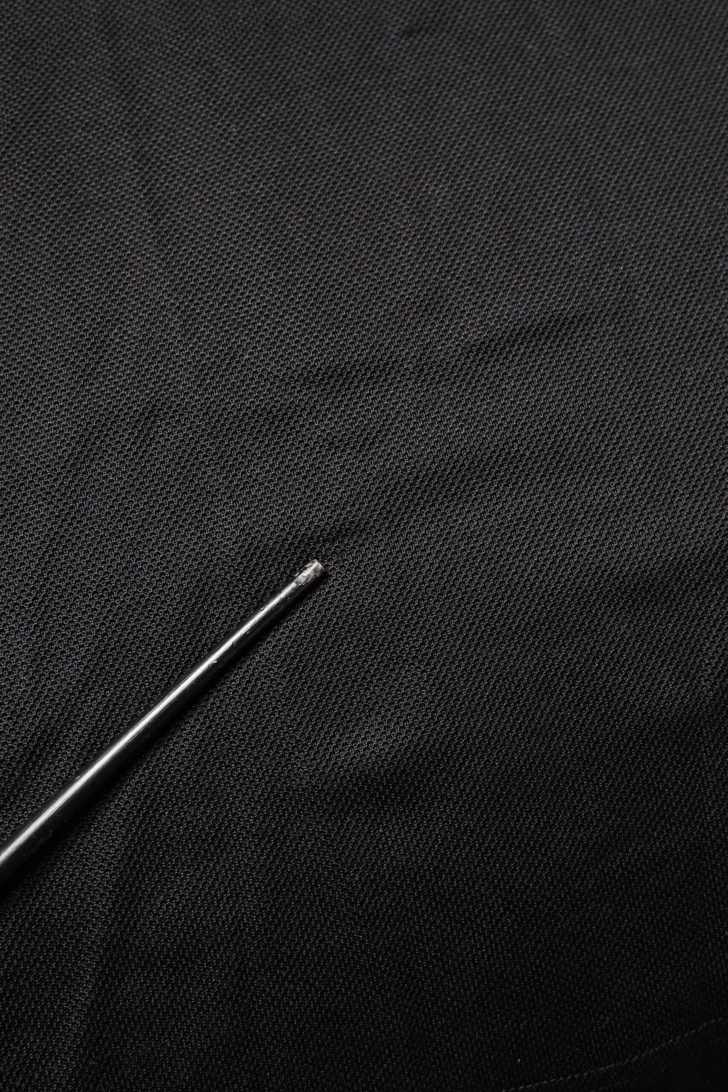 Dolce & Gabbana Black DG Silk V-neck Collared Polo T-shirt