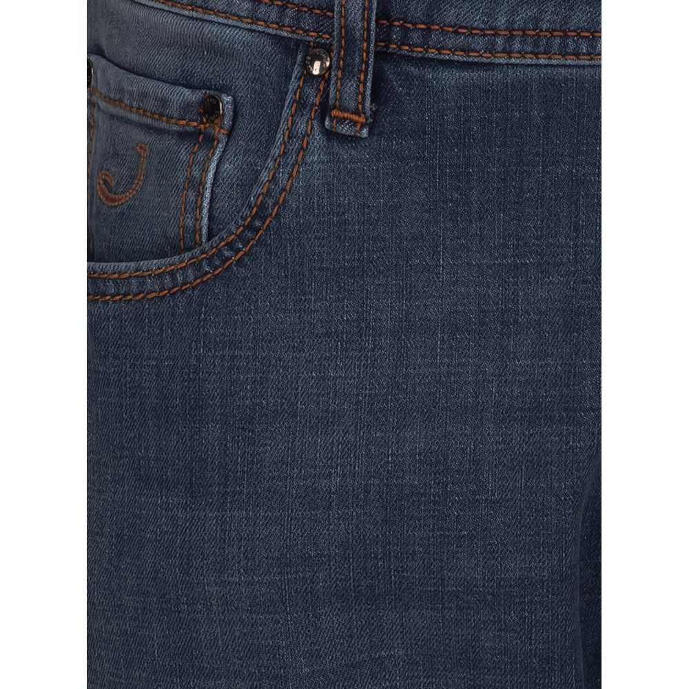 Jacob Cohen Blue Cotton Jeans & Pant
