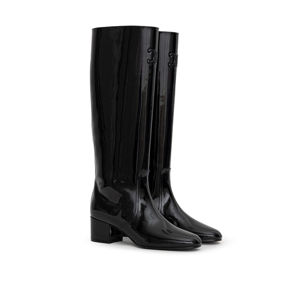 Celine Black Leather Boot