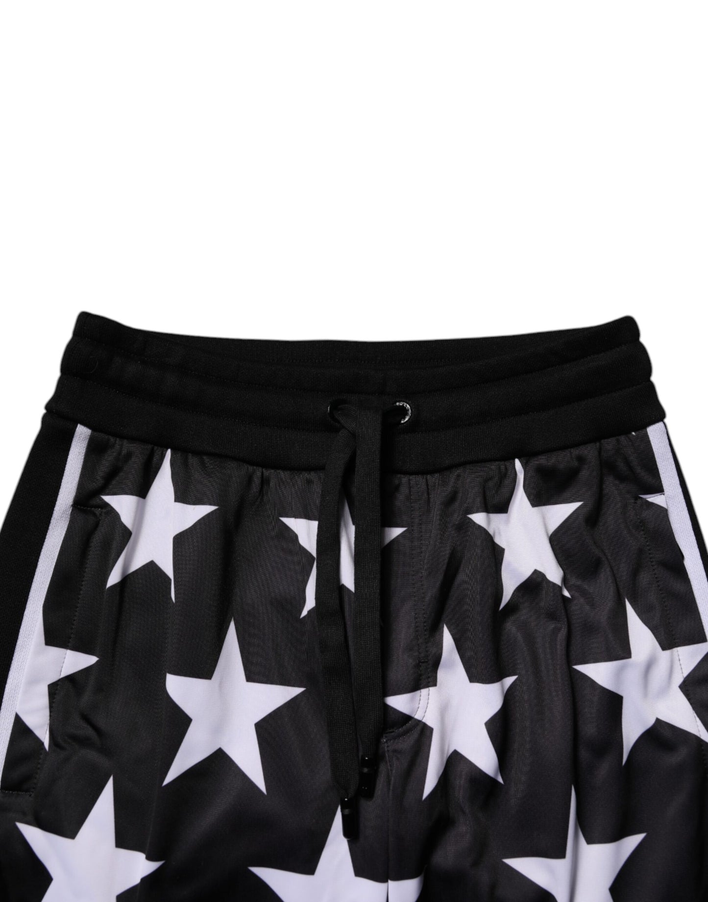 Dolce & Gabbana Black White Stars Jogger Men Sweatpants Pants