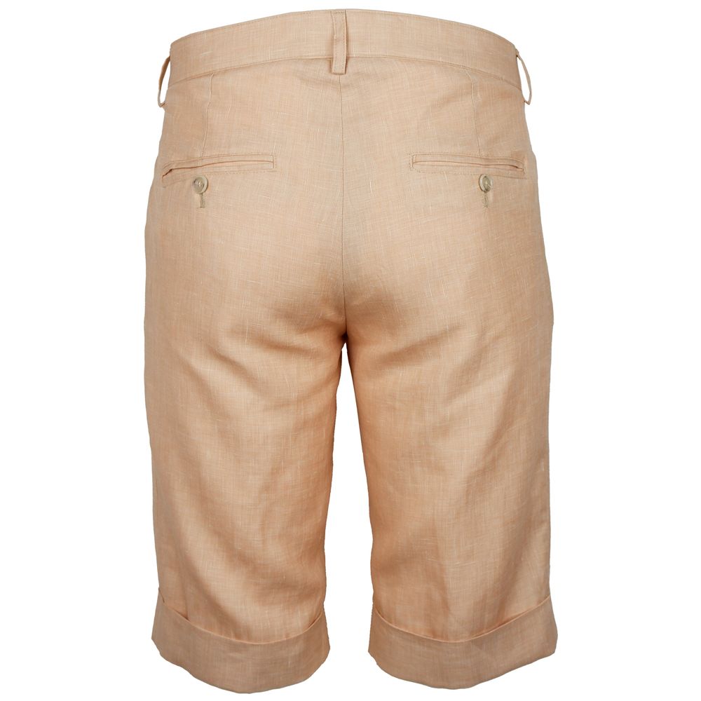 Made in Italy Beige Linen Short
