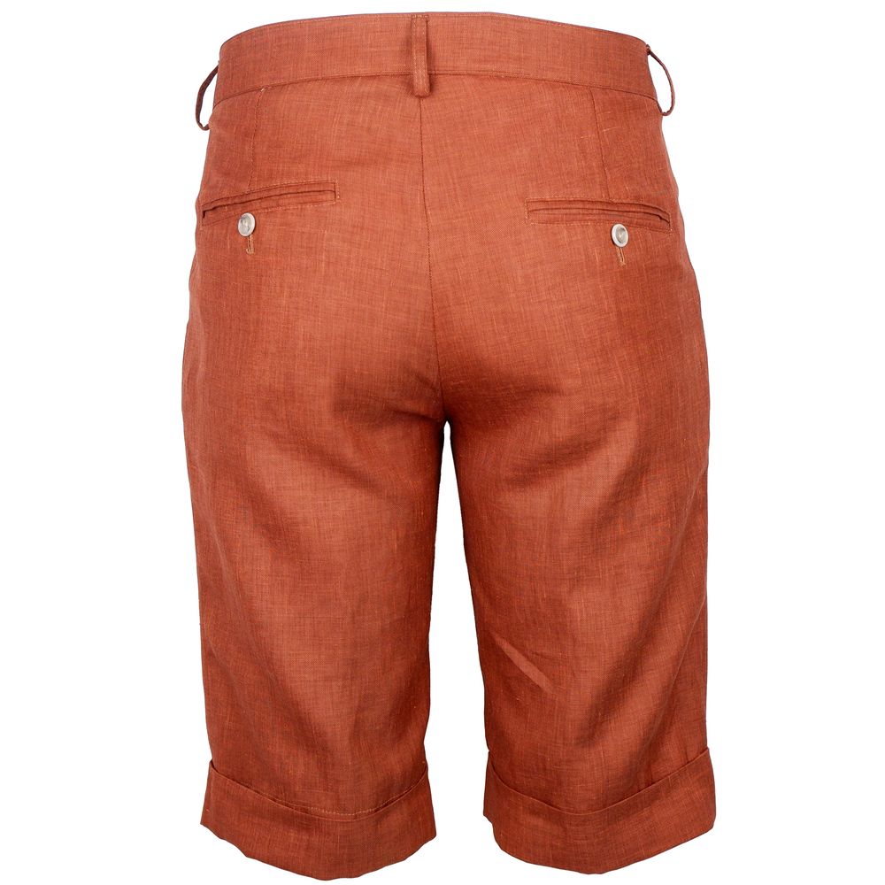 Made in Italy Brown Linen Short