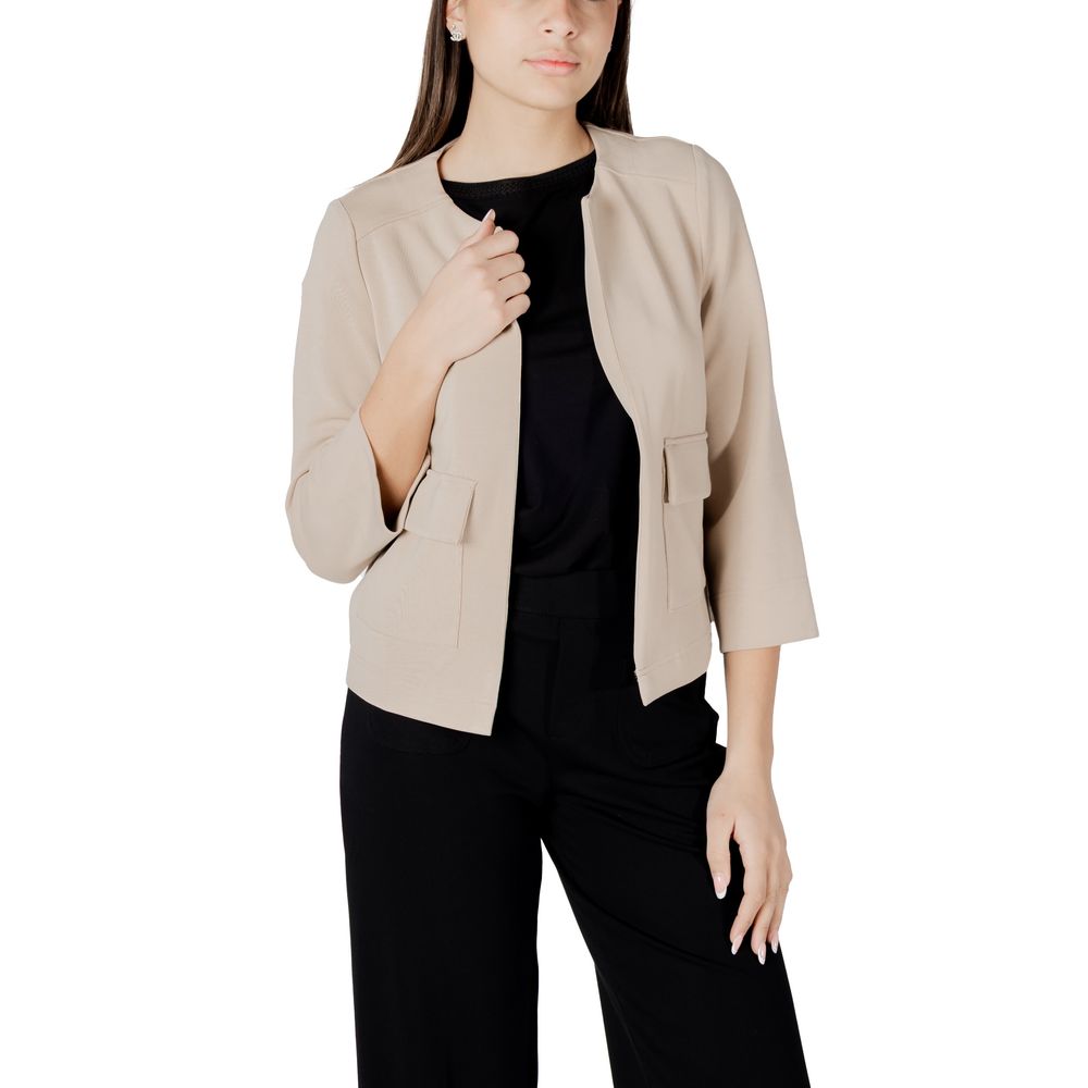 Street One Beige Modal Jackets & Coat