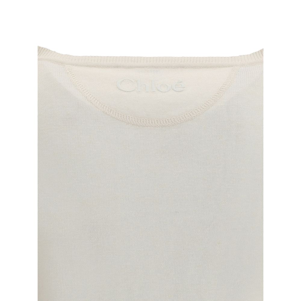 Chloé Linen Henley Long Sleeve Jersey