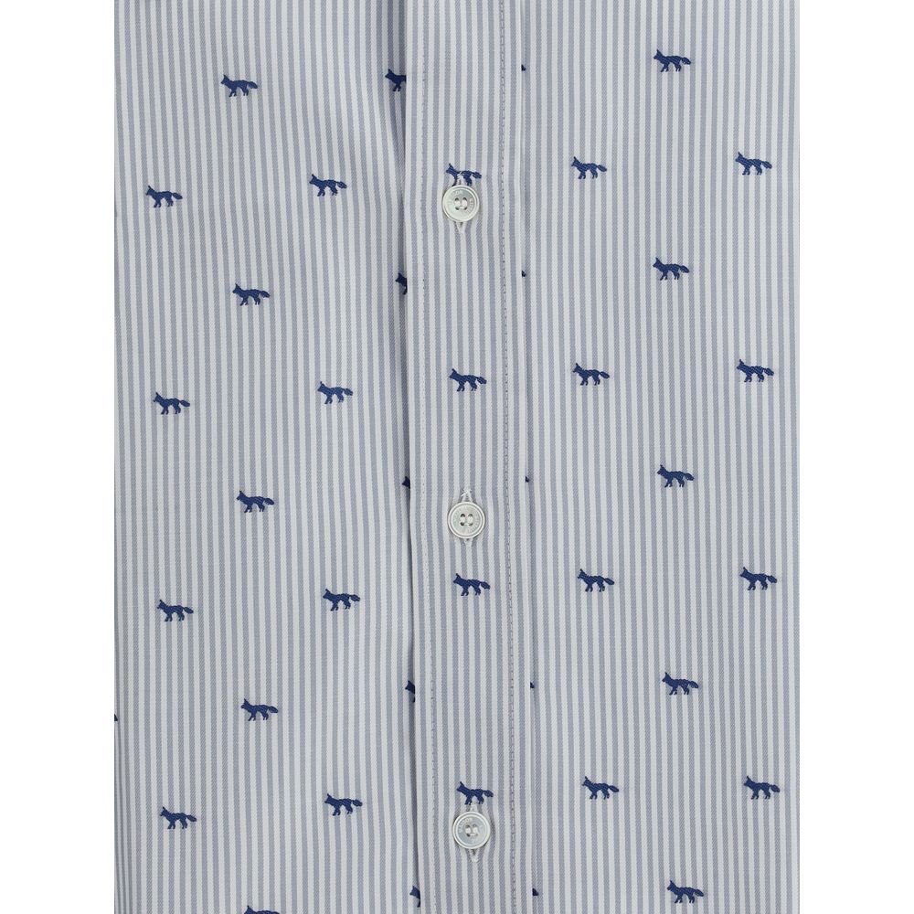 Maison Kitsuné Striped shirt with iconic fox