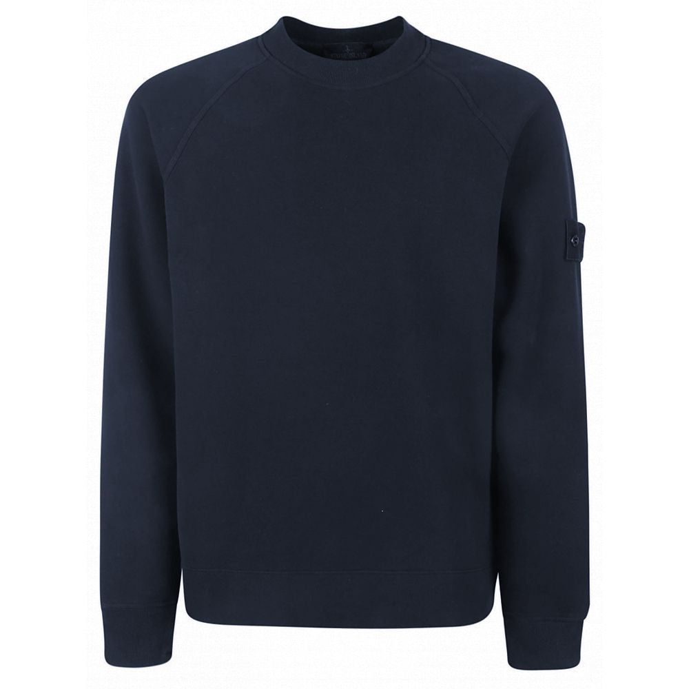 Stone Island Blue Cotton Sweater