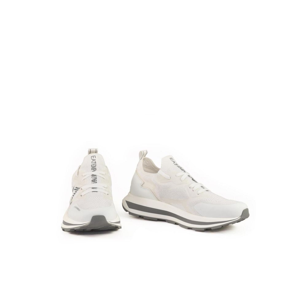 EA7 Emporio Armani Cream Polyethylene Sneaker