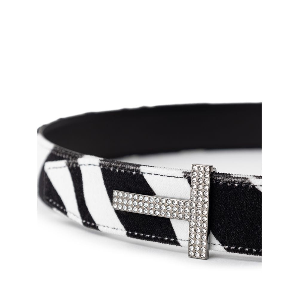 Tom Ford White Leather Belt