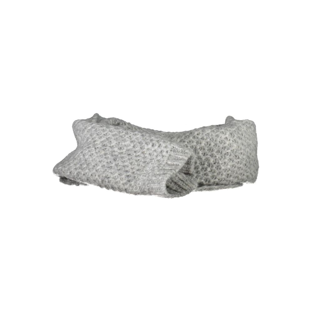 Calvin Klein Gray Alpaca Wool Women Scarf