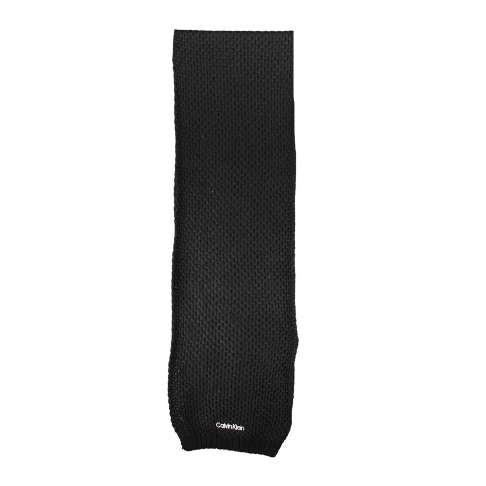 Calvin Klein Black Alpaca Wool Women Scarf