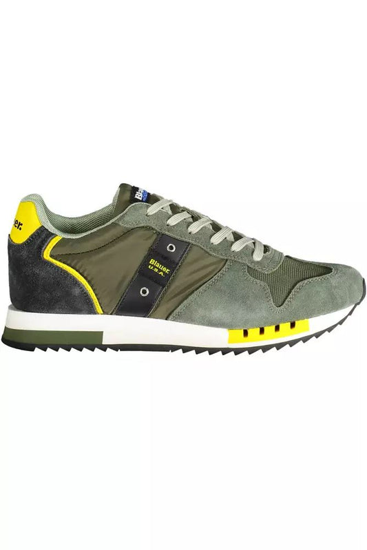 Blauer Green Lace-Up Sports Sneaker with Logo