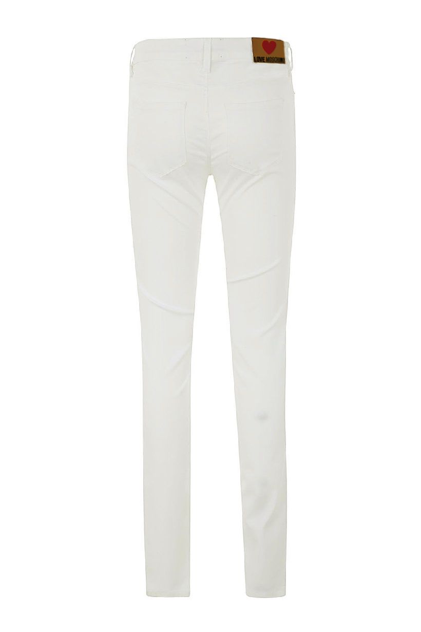 Love Moschino White Cotton Women's Jean