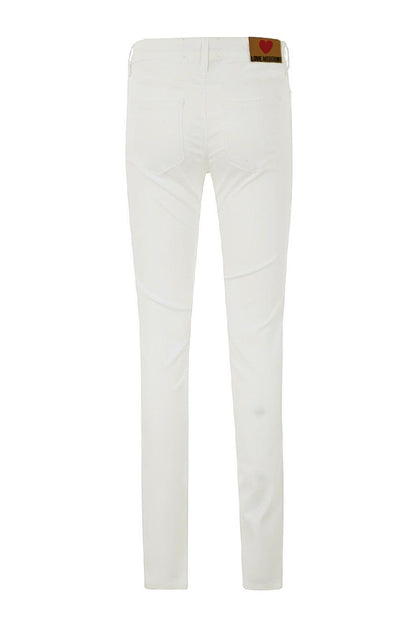 Love Moschino White Cotton Women's Jean