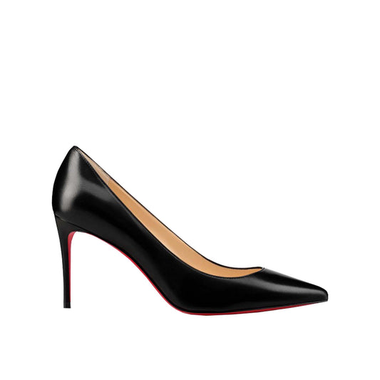 Christian Louboutin Elegant Black Leather Pumps with Iconic Sole