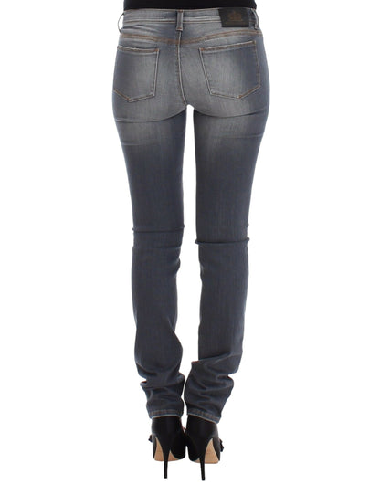 Ermanno Scervino Chic Gray Slim-Fit Skinny Jeans