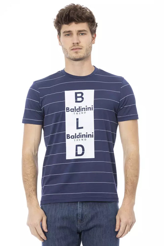 Baldinini Trend Blue Cotton Men's T-Shirt