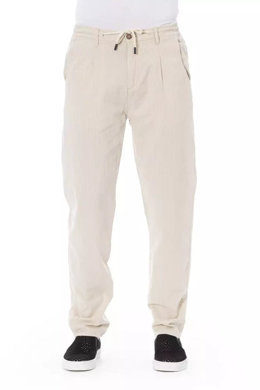 Baldinini Trend Beige Cotton Men Chino Trouser