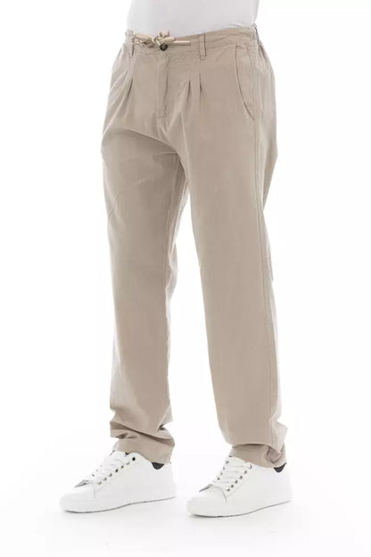 Baldinini Trend Beige Cotton Men Chino