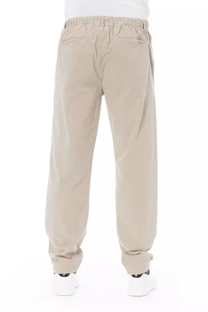 Baldinini Trend Beige Cotton Men Chino