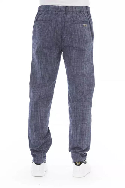 Baldinini Trend Blue Cotton Men Chino Trousers
