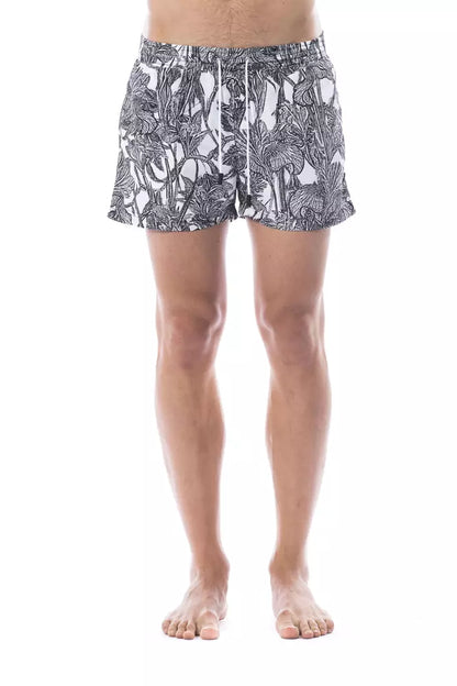 Roberto Cavalli Sport Black Polyester Men's Swimsuit