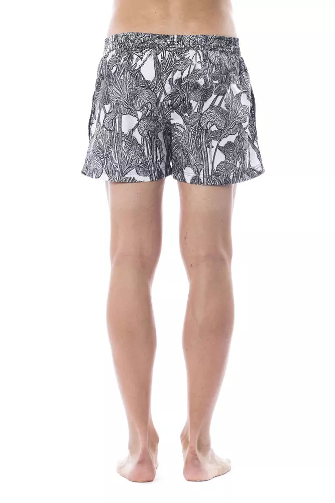 Roberto Cavalli Sport Black Polyester Men's Swimsuit