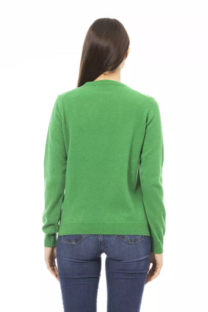 Baldinini Trend Green Cashmere Women Sweater