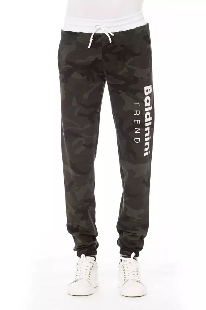 Baldinini Trend Green Cotton Men's Sport Pant