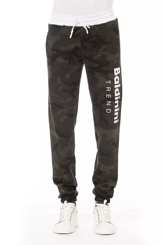 Baldinini Trend Green Cotton Men's Sport Pant