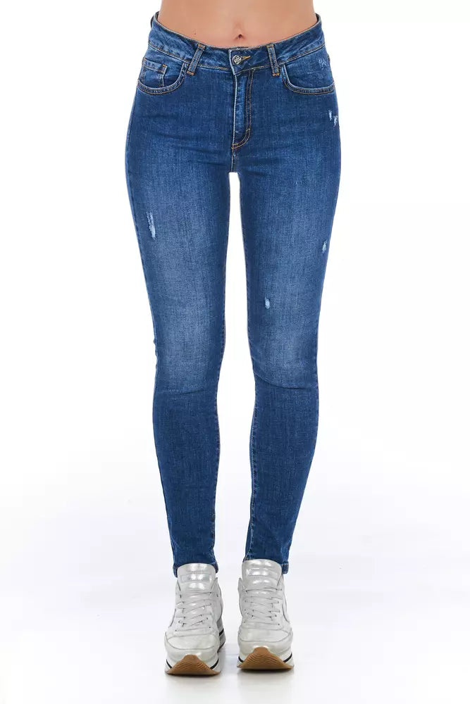 Frankie Morello Blue Other Fibres Women Jeans