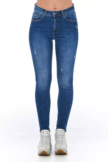 Frankie Morello Blue Other Fibres Women Jeans